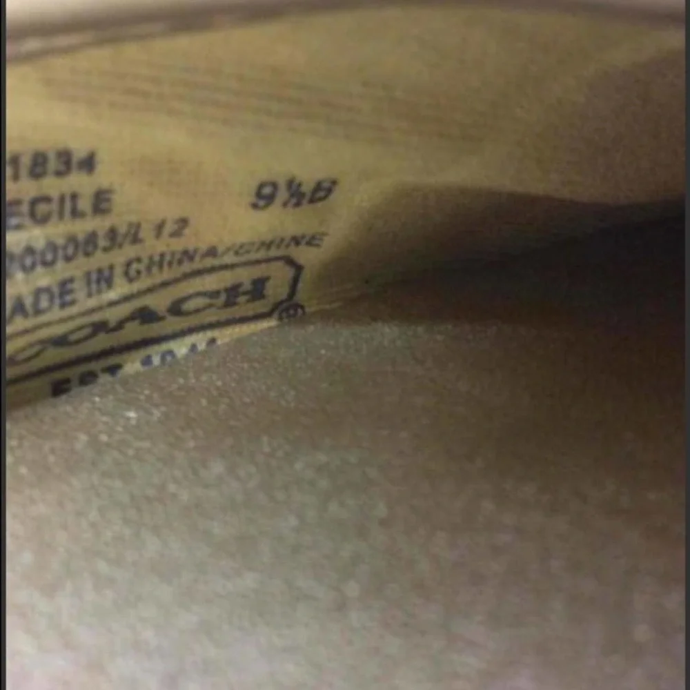 Coach Gold Cecile Ballerina Flats Size 9.5 - Picture 2 of 6